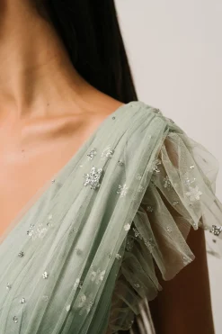 Baltic Born Nova Shimmer Maxi Dress | Sage + Silver