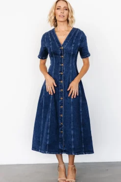 Baltic Born Oakley Button Denim Dress |