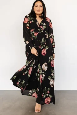 Baltic Born Olivia Maxi Dress | Black Rose Floral