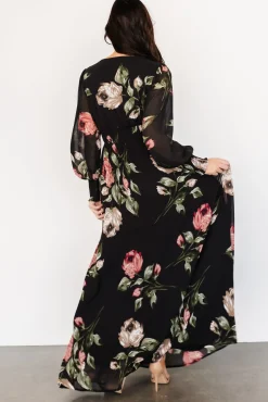 Baltic Born Olivia Maxi Dress | Black Rose Floral
