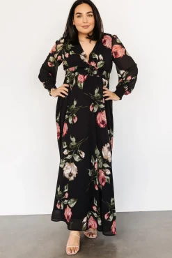 Baltic Born Olivia Maxi Dress | Black Rose Floral