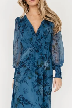 Baltic Born Olivia Maxi Dress | Deep Blue Floral