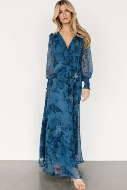 Baltic Born Olivia Maxi Dress | Deep Blue Floral