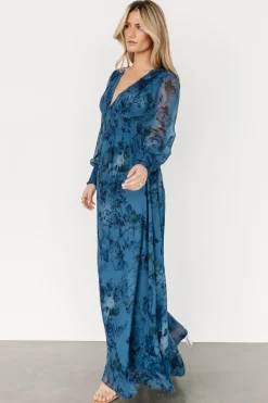 Baltic Born Olivia Maxi Dress | Deep Blue Floral