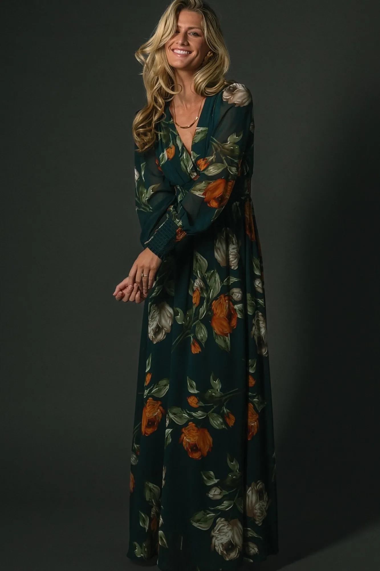 Baltic Born Olivia Maxi Dress | Deep Topaz Floral