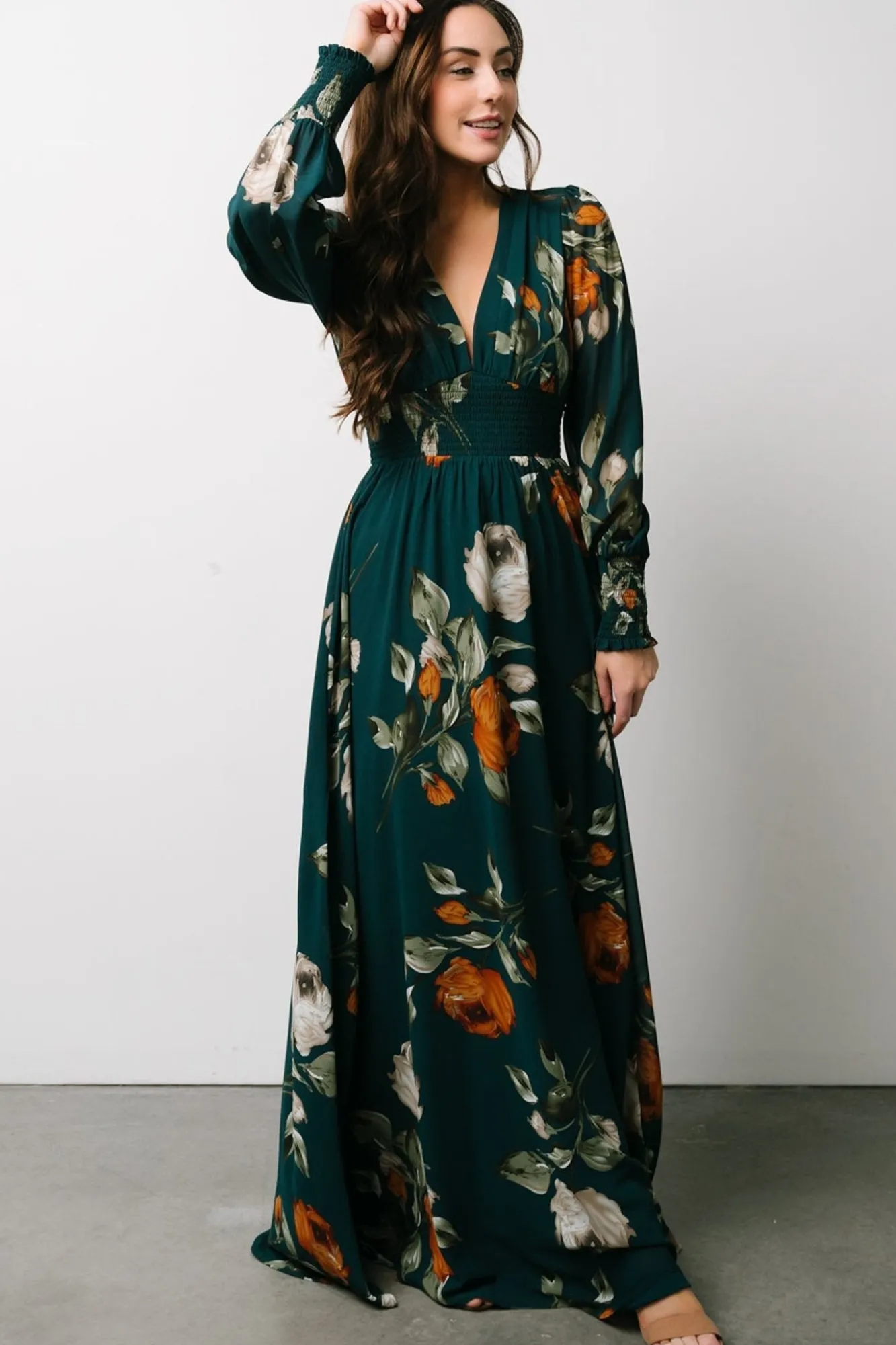 Baltic Born Olivia Maxi Dress | Deep Topaz Floral