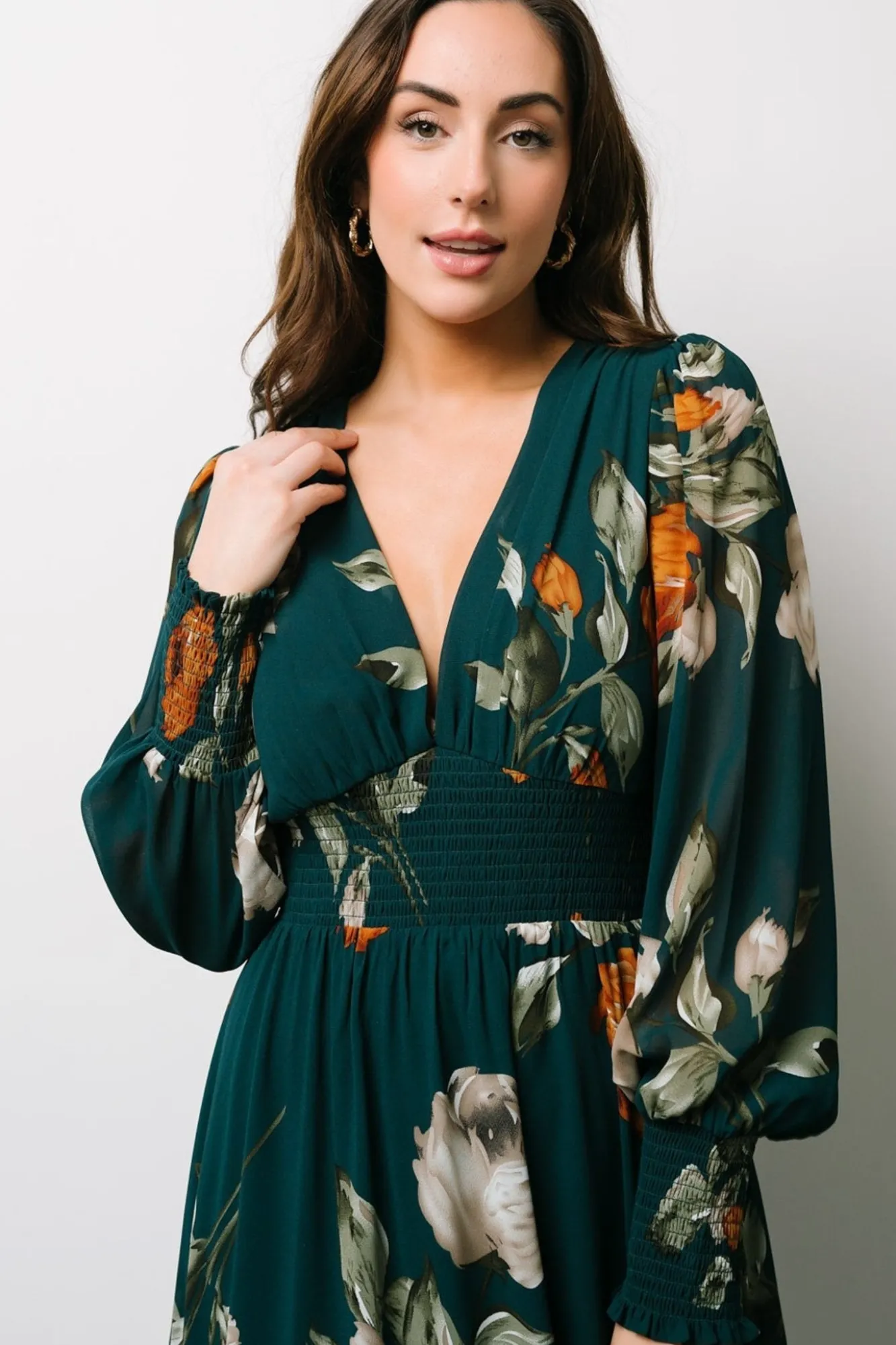 Baltic Born Olivia Maxi Dress | Deep Topaz Floral