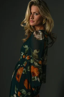 Baltic Born Olivia Maxi Dress | Deep Topaz Floral