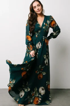 Baltic Born Olivia Maxi Dress | Deep Topaz Floral