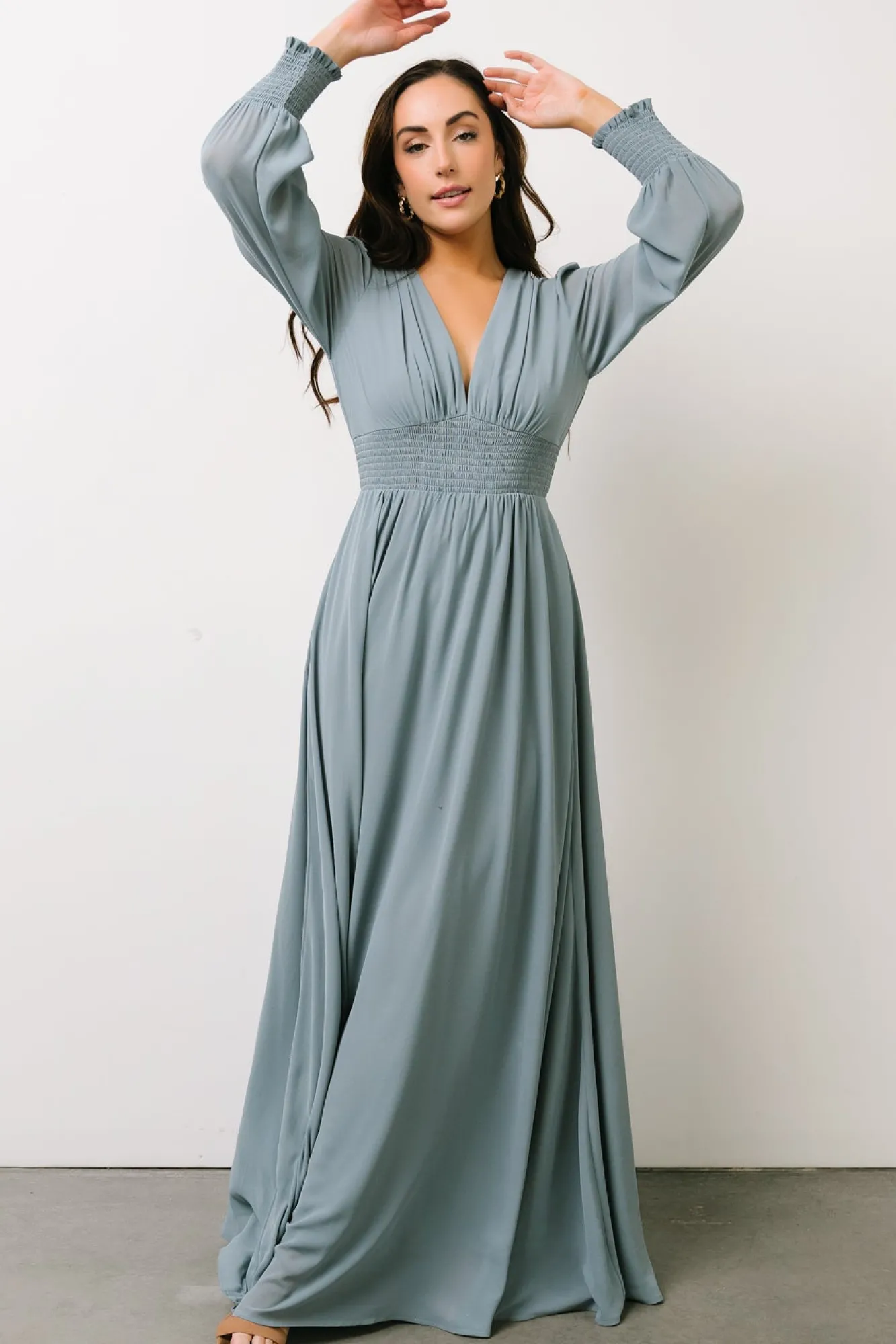 Baltic Born Olivia Maxi Dress | Dusty Blue
