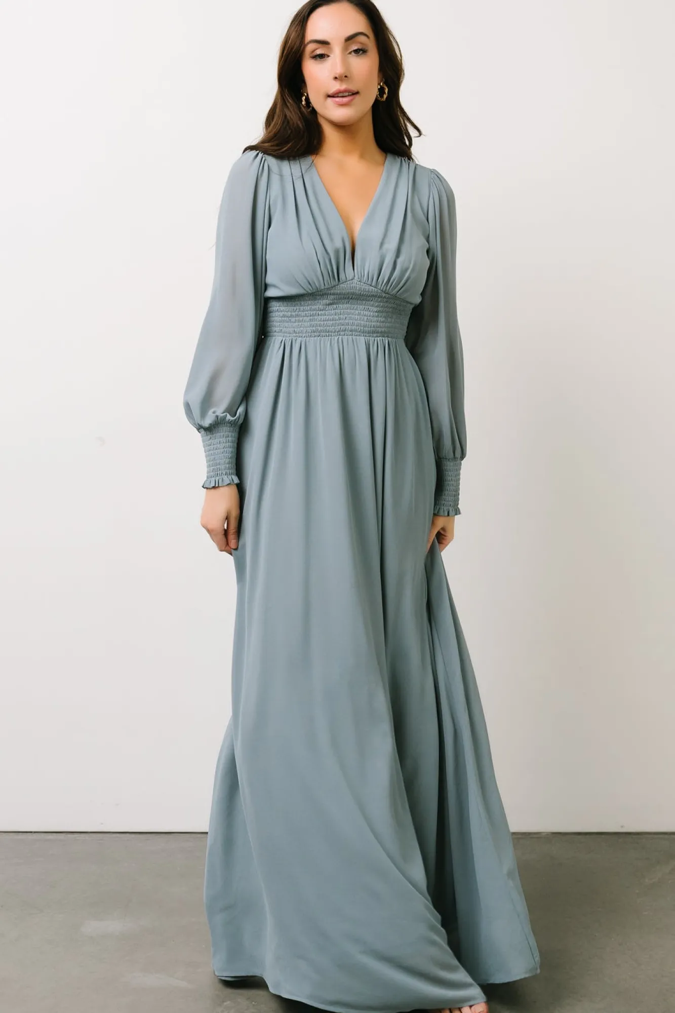 Baltic Born Olivia Maxi Dress | Dusty Blue