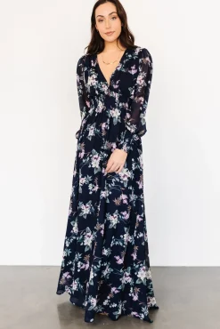 Baltic Born Olivia Maxi Dress | Navy Garden Floral