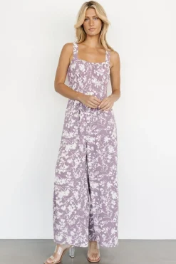 Baltic Born Palisades Tank Jumpsuit | Lavender Print