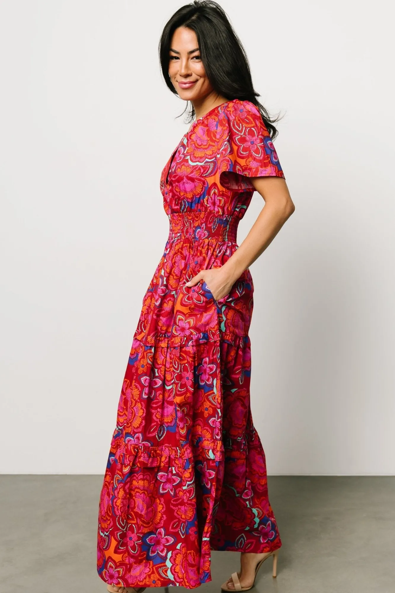 Baltic Born Palmer Tiered Maxi Dress | Multi Floral