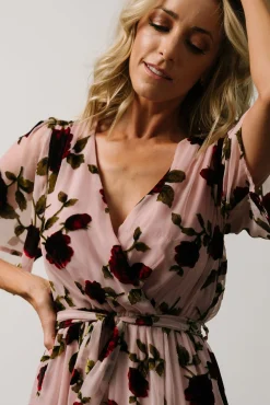 Baltic Born Parisian Velvet Maxi Dress | Blush Rose Floral