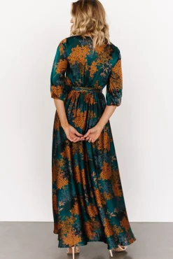 Baltic Born Paula Satin Maxi Dress | Jade Multi