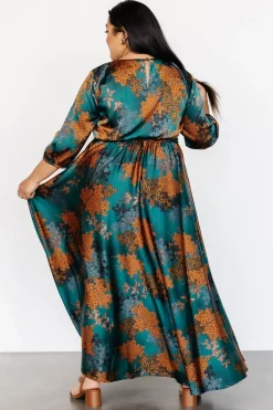 Baltic Born Paula Satin Maxi Dress | Jade Multi