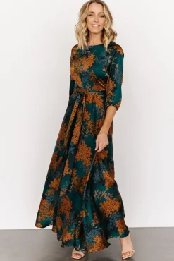 Baltic Born Paula Satin Maxi Dress | Jade Multi