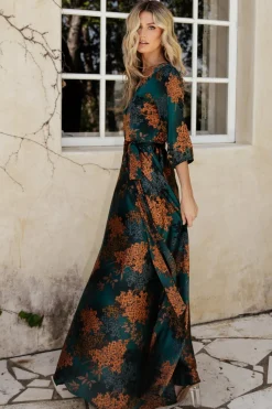 Baltic Born Paula Satin Maxi Dress | Jade Multi