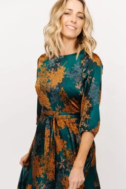 Baltic Born Paula Satin Maxi Dress | Jade Multi