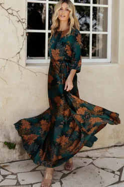 Baltic Born Paula Satin Maxi Dress | Jade Multi