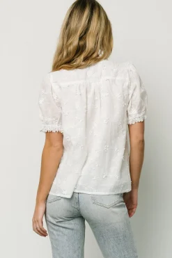 Baltic Born Pauline Embossed Top | Off White