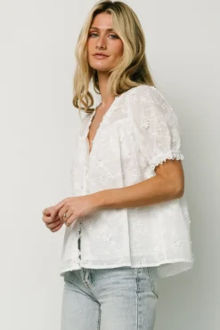 Baltic Born Pauline Embossed Top | Off White