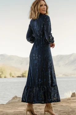Baltic Born Penelope Velvet Maxi Dress | Midnight Blue