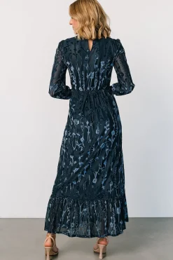 Baltic Born Penelope Velvet Maxi Dress | Midnight Blue