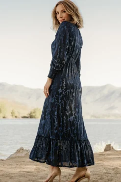 Baltic Born Penelope Velvet Maxi Dress | Midnight Blue