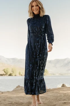 Baltic Born Penelope Velvet Maxi Dress | Midnight Blue