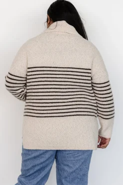Baltic Born Pennington Turtleneck Sweater | Cream Multi Stripe