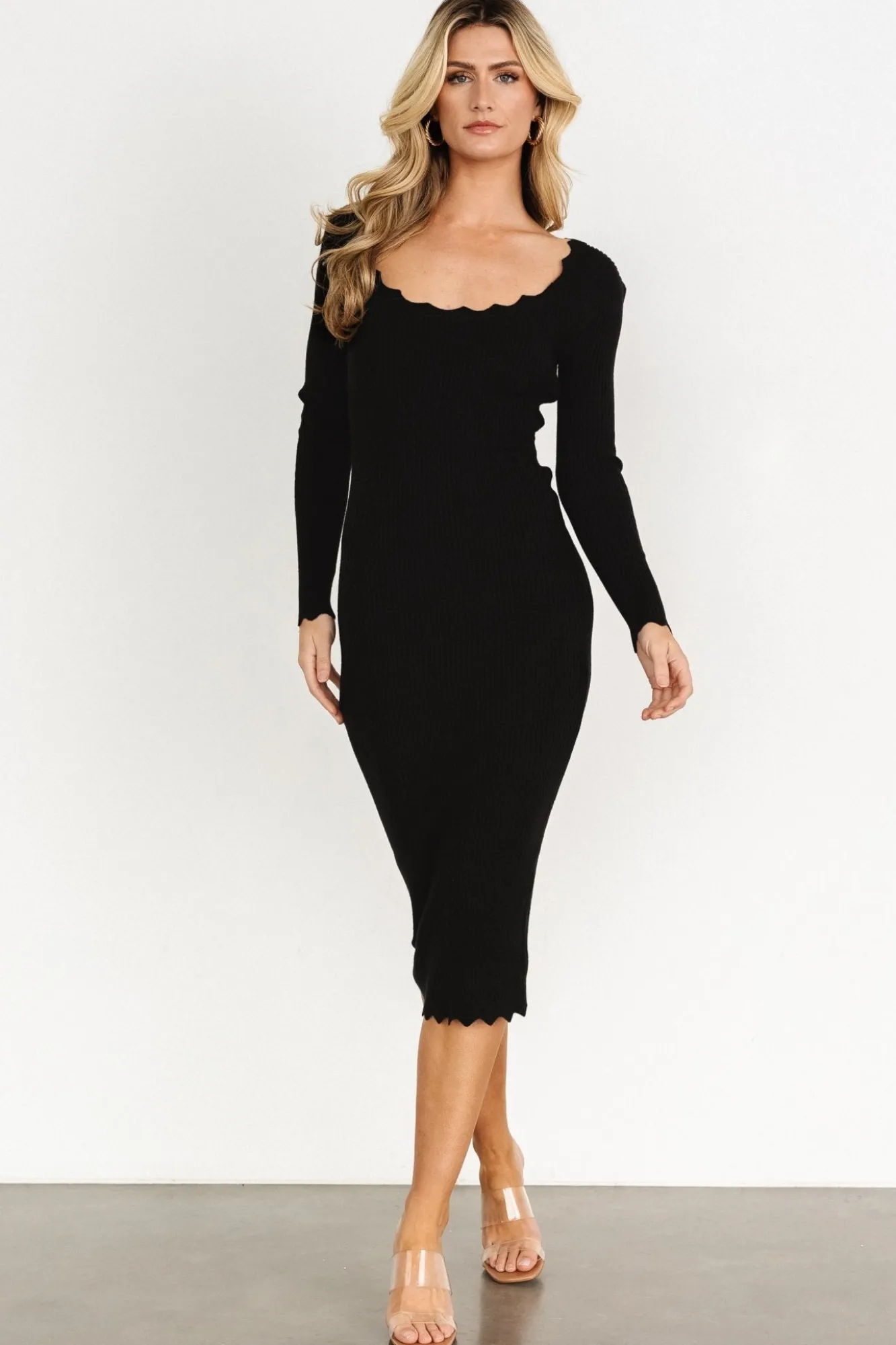 Baltic Born Percy Scalloped Midi Dress |