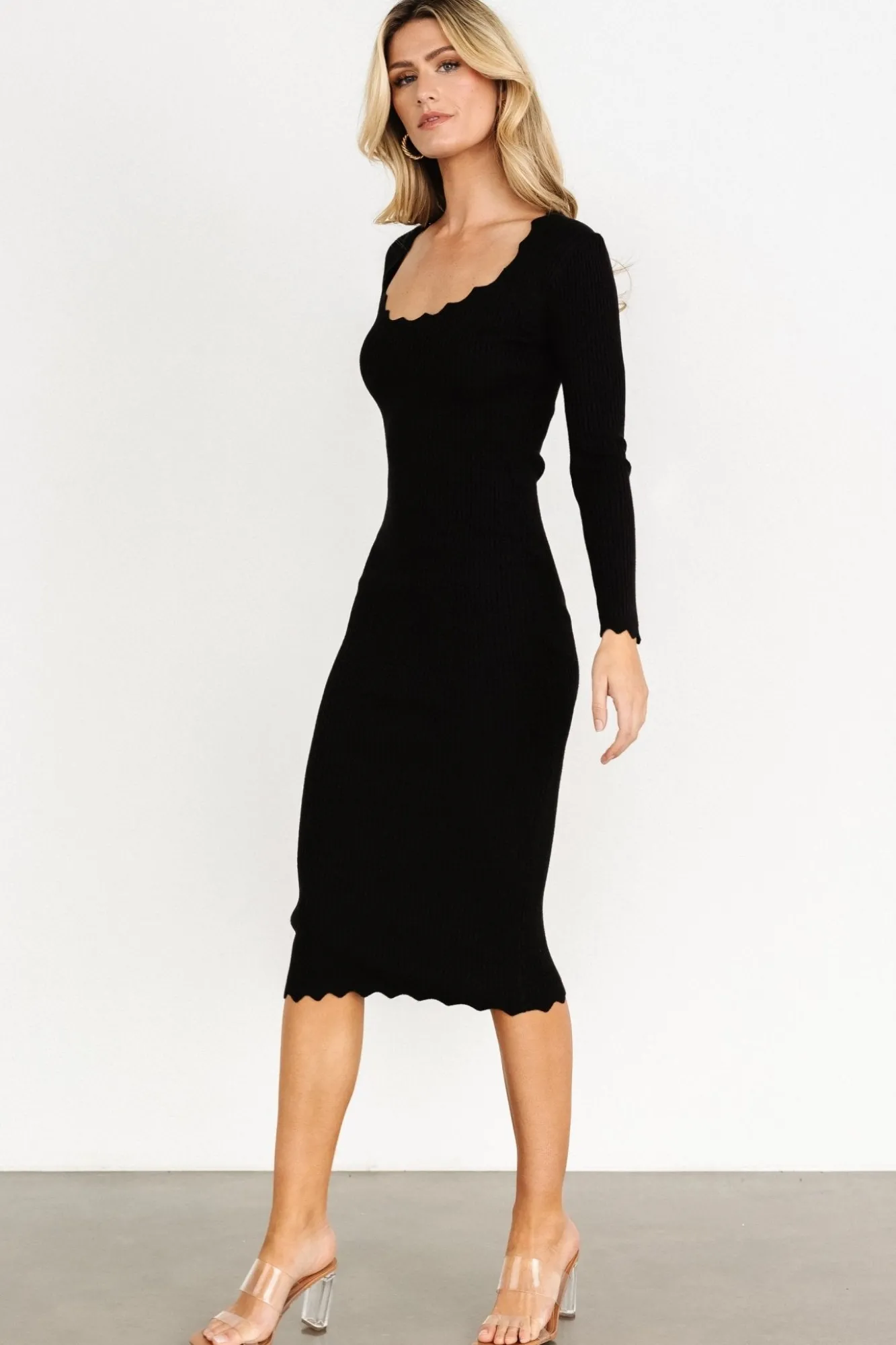 Baltic Born Percy Scalloped Midi Dress |