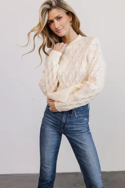 Baltic Born Perle Eyelet Scallop Sweater |