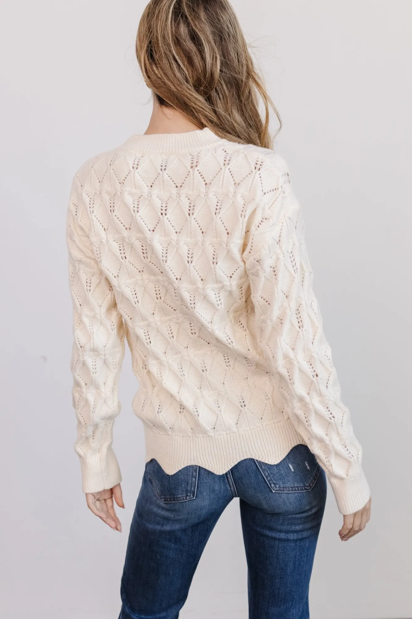 Baltic Born Perle Eyelet Scallop Sweater |