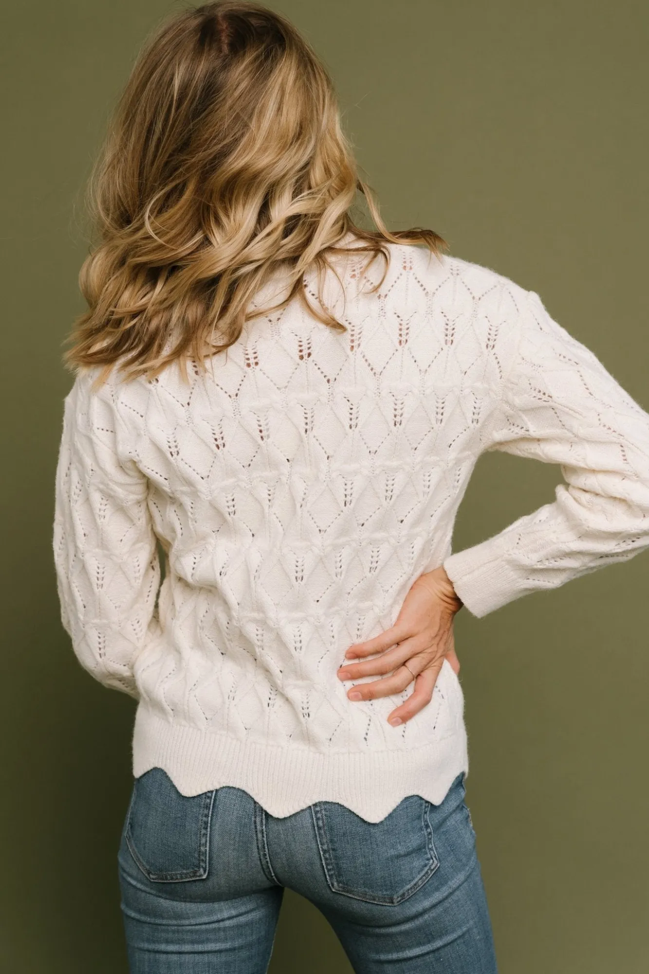 Baltic Born Perle Eyelet Scallop Sweater |