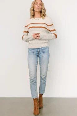 Baltic Born Peyton Striped Sweater | Cream + Camel