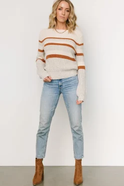 Baltic Born Peyton Striped Sweater | Cream + Camel