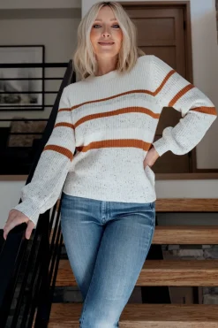 Baltic Born Peyton Striped Sweater | Cream + Camel