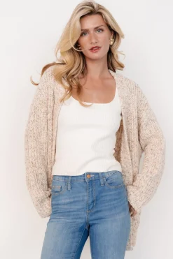 Baltic Born Phillis Chunky Knit Cardigan | Oatmeal Multi