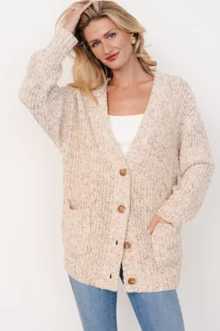 Baltic Born Phillis Chunky Knit Cardigan | Oatmeal Multi