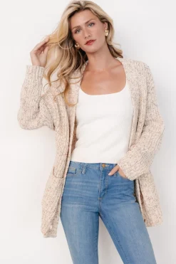 Baltic Born Phillis Chunky Knit Cardigan | Oatmeal Multi