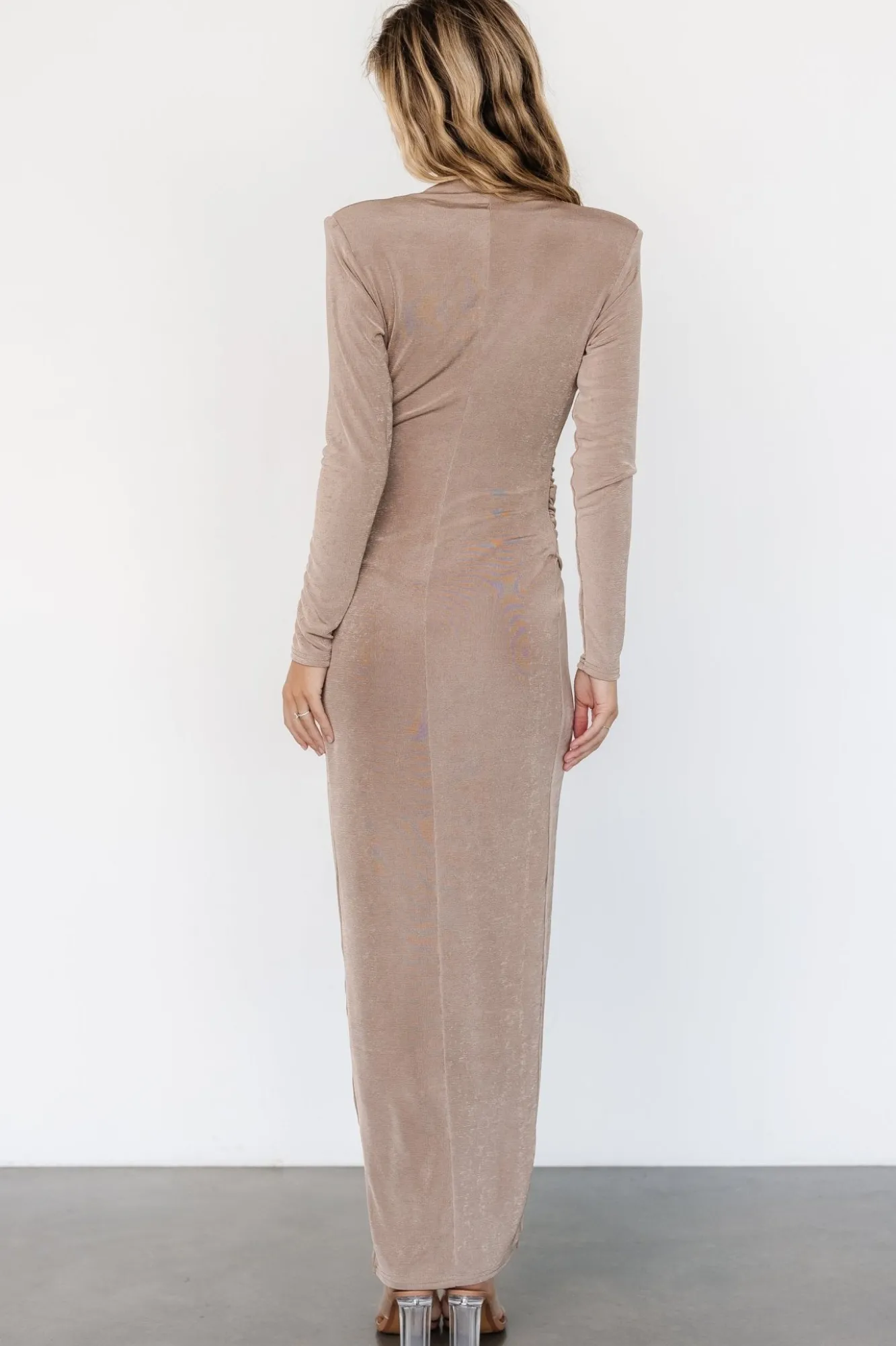 Baltic Born Pierce Shimmer Gown | Dusty Mocha