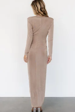 Baltic Born Pierce Shimmer Gown | Dusty Mocha
