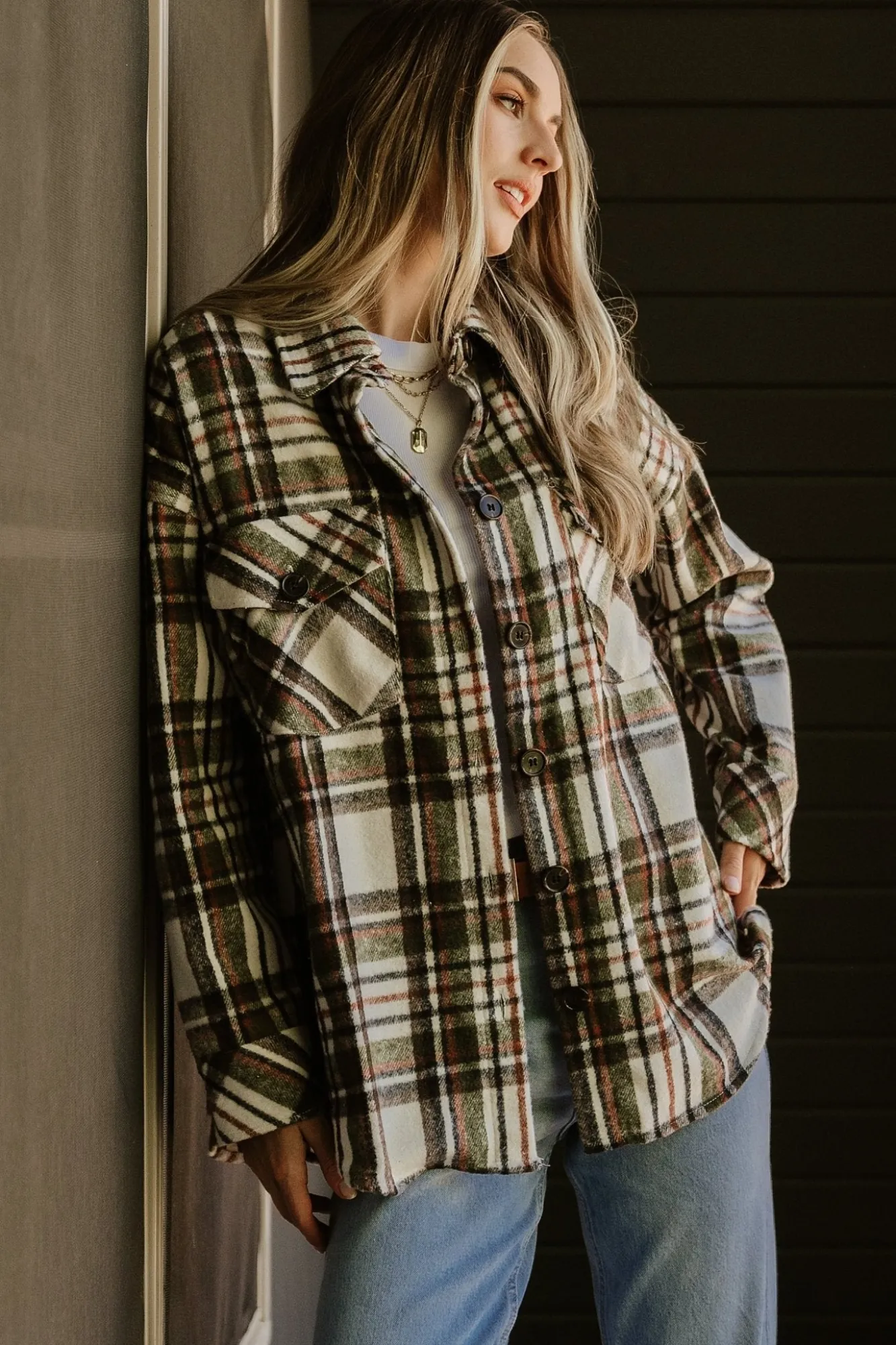 Baltic Born Polson Plaid Shacket | Ivory Multi