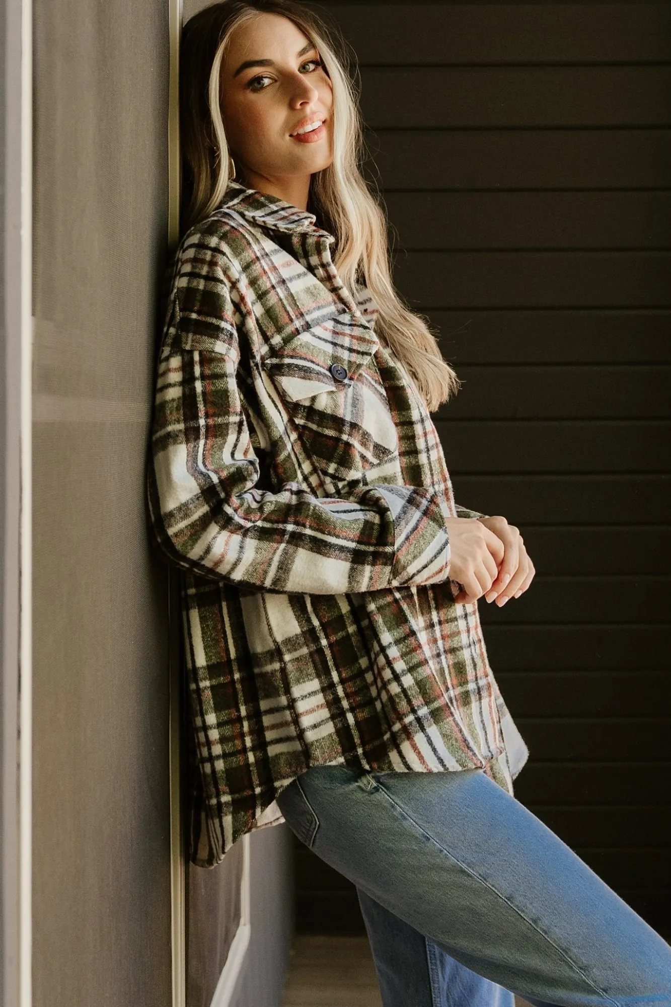 Baltic Born Polson Plaid Shacket | Ivory Multi