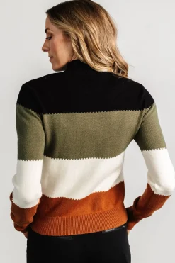 Baltic Born Porter Color Block Sweater | Black Multi