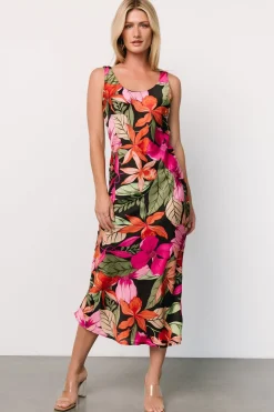 Baltic Born Positano Tank Midi Dress | Black Multi