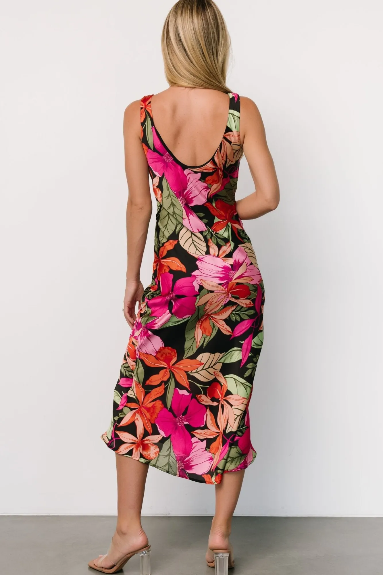 Baltic Born Positano Tank Midi Dress | Black Multi